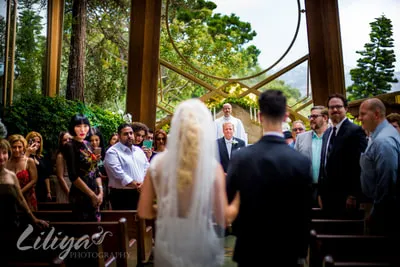 Wedding photography at Wayfarers Chapel, Palos Verdes
